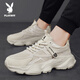 Playboy (Playboy) Daddy Schuhe Herrenschuhe 2025 Sommerschuhe Herren lässige Schuhe dicker alleiner atmungsaktiver Sportschuhe Beige 41