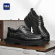 Hailan Home HLA Lederschuhe für Männer Business Casual Height-verstärkt atmungsaktiven Arbeitskleidung Herrenschuhe Haagzm2dbi044 Black 40