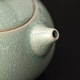 Gold inlaid jade borneol Ru kiln Xishi teapot Kungfu tea set ceramic teapot open piece ice cracked teapot household handmade by Chen Weiqin