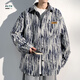 Rlzn grasta grasa de gran tamaño tinte tinte de sabor pequeño primavera y otoño más de gran tamaño marca de moda suelta y hermosa chaqueta estudiantil a001-j683 azul 4xl200-230jin [Jin equivale a 0.5 kg]