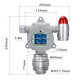 Honeyeagle new product online fixed four-in-one gas detector biogas hydrogen sulfide oxygen flammable alarm instrument four-in-one gas detection supports corporate procurement