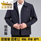 Gold Shield middle-aged and elderly jackets for men and dads, velvet jackets for the elderly, middle-aged men's jackets, elderly men's spring and autumn jackets, cotton and thickened buttoned black 4XL