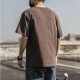 Leohan kurzärmeliges T-Shirt Herren Sommer Japaner INS Trendy Marke Rundes Hals halbärmelig reine Baumwolle loser Casual Top Coffee Color L (Empfohlen 130-150 Jin [Jin ist gleich 0,5 kg]))