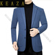 KEAZA轻奢男装高档品牌春秋季新款羊毛西装外套男毛呢西服修身单西外套 咖色 M 170