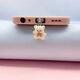 TULX new bear mobile phone dust-proof plug resin tie off-white coffee color charging plug earphone hole pendant Type-c coffee color bear (charging plug) Apple 15-16 interface dustproof