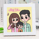 一家人钻石贴画儿童手工diy材料包小学生送爸爸妈妈礼物 6174 画布钻石工具+塑料相框【opp袋包