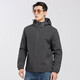 Western Region Camel VANCAMEL plus velvet windbreaker for women and men's windproof and warm single-layer jacket casual sports thickened jacket hooded jacket mountaineering suit 9930A dark gray-men [solid color] XL