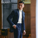 SKARO纯棉灯芯绒商务休闲西装套装男高级感西服藏蓝色秋冬季 藏蓝色SKG1381A（秋冬款） 48 码上衣【西裤尺码请备注】