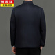Hengyuanxiang Chinese tunic suit for men | woolen coat for middle-aged men with stand-up collar Chinese suit mulberry | silk daddy top gray