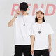 Rein weiß 320G schweres T-Shirt reines Baumwollfadenausschnitt Kurzschläfe Amerikanisches Paar Trendy Marke Halbärmel Sportler und Frauen breit tiefes königliches Blau S empfohlen 90-120jin [Jin ist 0,5 kg]