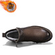 Jeep Jeep Middle Bang Martin Boots Hombres de otoño y invierno Nuevo top de vaca British British Chelsea Boots Dark Brown (con vellón para mantenerse caliente) 39