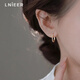 Lnieer999 Pure Silver Earrings Women's Earrings Möbius Ear Buckle Hoop Ear Jewelry Temperament Earrings 2025 New Hot Style Gold Möbius Ring Earrings 999 Pure Silver