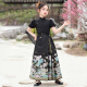 
Baaober Chinese style girl Hanfu summer new Chinese performance costume set new Tang suit horse face skirt girl summer Ming style black plus 2687 white 130cm