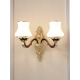 
Jenvia European style wall lamp bedroom bedside lamp living room TV background wall lamp battery model no wiring no wiring wall lamp purple red 6629-1 wiring LK