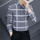 
xcfreht fashion new men's long-sleeved shirt for men's long-sleeved shirt for spring and autumn anti-wrinkle-free business shirts fashionable and versatile 829 white, micro-slim anti-wrinkle M 90-105Jin [Jin equals 0.5 kg] about