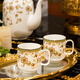NINE CRANES high-end Jingdezhen water set housewarming and moving bone china water cup high-value tea set complete set of wedding gifts for newlyweds like flowers 8-piece set | gift box + ghostwriting greeting card