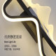Minimalist wall lamp Modern simple long strip lamp Creative personalized living room grille lamp TV background wall lamp lighting 7507 black/long 100cm-three colors change light