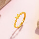 Liuguifu Jewelry K gold ring Lihai Winter Butterfly Yellow 18k gold women's ring color gold open ring EK0100038 about 1.45g