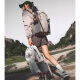 星昔轻便户外运动登山包男女专业徒步旅游骑行背包大容量双肩包书包 粉色