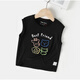 Disney Boys Modal Sans manche T-shirt Small Vest Summer Summer Vêtements pour enfants Tendance des enfants minces d'enfants U13588 blanc 110 cm
