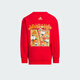阿迪达斯 （adidas）童装春节新款印花运动休闲服圆领红色卫衣 JF3883 JF3883 104cm