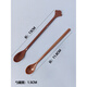 Qianyi disposable spoon plastic individually packaged coffee spoon dessert spoon thickened transparent coffee mini coffee color individually packaged 100 pieces 1.5*11.8cm