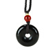 Zexinya jade obsidian pendant safety buckle pendant amulet animal year simple men and women pendant for mother and girlfriend