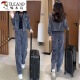 
Woodpecker Fashion Sportswear Set for Women 2025 Spring and Autumn New Internet celebrity style small short jacket wide-leg pants two-piece 6198# Black [Spring and Autumn Style] L [Suggestion-110Jin[Jin equals 0.5 kg]]