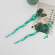 Ancient Nai White Snake Origin Hairpin Xiaobai Same Style Chinese Style Cartoon Bead Hairpin Tassel Step Shake Hairpin Ancient Style Green Hairpin White Snake Floating Hairpin