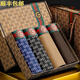 Yuan Knight Fong underwear men's pure long velvet cotton antibacterial boxer pants mid-waist breathable boxer pants loose large size shorts New Year gift boxer G1105 [Shallow coffee + dark coffee + royal blue + black] 4 pieces 4XL (185) (175-220Jin [Jin equals 0.5 kg])