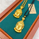 3D hard gold Buddha head pendant sand gold Buddha foot gold Buddha necklace Tathagata gold pendant Buddha statue small single Buddha head with gift box