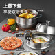 Maxcook steamer all 304 stainless steel 28cm three-layer steamer temperature-sensitive double-bottom soup pot gas induction cooker universal MCZ736