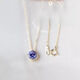 DL 1998 Fat Donglai same style tanzanite necklace Japanese agete Akado natural l natural female light luxury retro amethyst 18K amethyst tanzanite necklace
