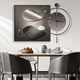 Xiaoxiao peinture horloge moderne Light Luxury restaurant peinture décorative avec horloge horloge haut de gamme horloge horloge salon canapé fond art table de table de table zp4867 + zp4873 [peinture géométrique d'horloge] peinture de 24 pouces 60 * 60 + horloge 60 * 60 cadre noir