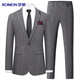 Luo Meng suit suit men's slim professional formal suit men's suit business groom suit wedding suit men's suit