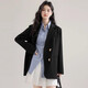 Yi Xiqi casual suit jacket for women loose 2025 spring and autumn new silhouette temperament high-end small suit top black M