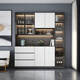 Zhen Yanxuan 2024 Sideboard integriert in die Wand moderne einfache Wohnzimmer -Aufbewahrungsschrank leichter Luxus Restaurant Weinschrank Milchfarbe Sideboard Modell 12240*40*220 Pack Installation