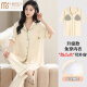 
Modal pajamas with chest pad for women for summer short-sleeved trousers 2025 new cardigan cool home clothing two-piece suit summer NSN12109 M women: