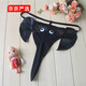 Laitlvck Herren Elefant Unterwäsche Tanga Dessous Cartoon Sexy Elefant Tender Punch rot alle Größe