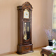 Horloge de scénario salon en bois massif en bois de mécanique européen horloge de temps classique chinois luxe atmosphérique cuivre horloge verticale 9922 Couleur en acajou allemand huit tonnes de huit tonnes de 14 pouces