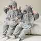 Junge Liebeswörter Pyjama für Männer und Frauen Paare Korallen Samt Herbst und Winter plus Samt verdickte große Größe von Jugendlichen Casual Home Clothing-Anzüge von YPF3890 Frauen M-Größe (80-100jin [Jin gleich 0,5 kg]))