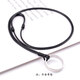 Minami Youli hand-woven necklace rope wax leather rope ring safety buckle jade pendant lanyard hanging neck men and women gold pendant rope black (2mm*80cm)