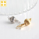 Juke 18k-14k gold accessories pearl buckle head k gold lantern buckle DIY handmade beaded gold necklace buckle bracelet connection buckle 18K yellow 8mm 0.41g or so