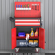 Huili multifunctional mobile tool cabinet workshop repair industrial grade storage tool box car tool cart trolley 3 pumps black