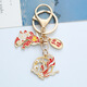 AUKEWIN Key Chain Ornament Ancient Style Frieden und Freude Koi Männer und Frauen Paar Geschenk süßes kleines Kaninchenschlüsselkette Anhänger Frieden und Freude 1