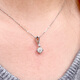Chenru 18K gold diamond necklace women's fashionable clavicle chain Valentine's Day commemorative holiday gift for girlfriend 18K gold diamond pendant