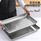 FISDDIS 304 stainless steel plate square plate rectangular baking pan canteen steamed rice plate grilled fish plate deep square plate 60*40
