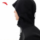 ANTA (ANTA) Water-Repellent Warm Sports Jacket Men's Autumn and Winter Easy-Care Commuting Hooded Environmentally Friendly Training Jacket Windbreaker Plush Velvet Water-Repellent-Classic and Versatile Basic Black-5 L