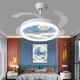 XMSJ Kinderzimmer Unsichtbares Lüfter Licht Modernes einfaches Wohnzimmer Schlafzimmer Dining Studie LED LED LEGING Variable Variable Lüfter Kronleuchter 9922 Modell 42-Zoll