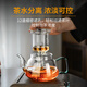 Gaoming glass teapot tea water separation teapot electric ceramic stove open flame heating high borosilicate glass thickened teapot jade teapot single pot 750ml comes with a teapot rope